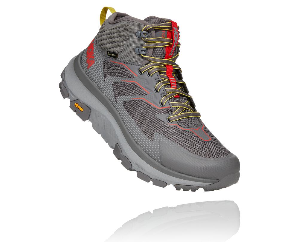 Hoka One One Toa Gore-tex Moški Pohodniški Čevlji Globoko Siva / Rdeča SI-916023Y